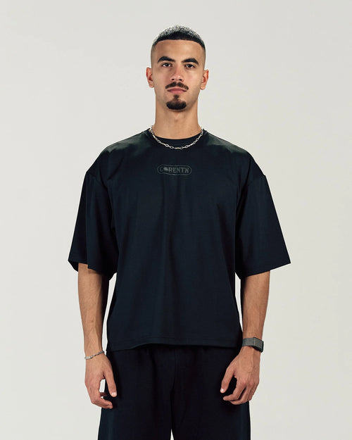 BLACK BOXY FORM TEE