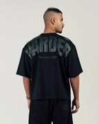 BLACK BOXY FORM TEE