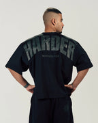 BLACK BOXY FORM TEE