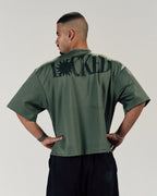 OLIVE BOXY FORM TEE