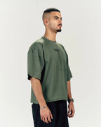 OLIVE BOXY FORM TEE