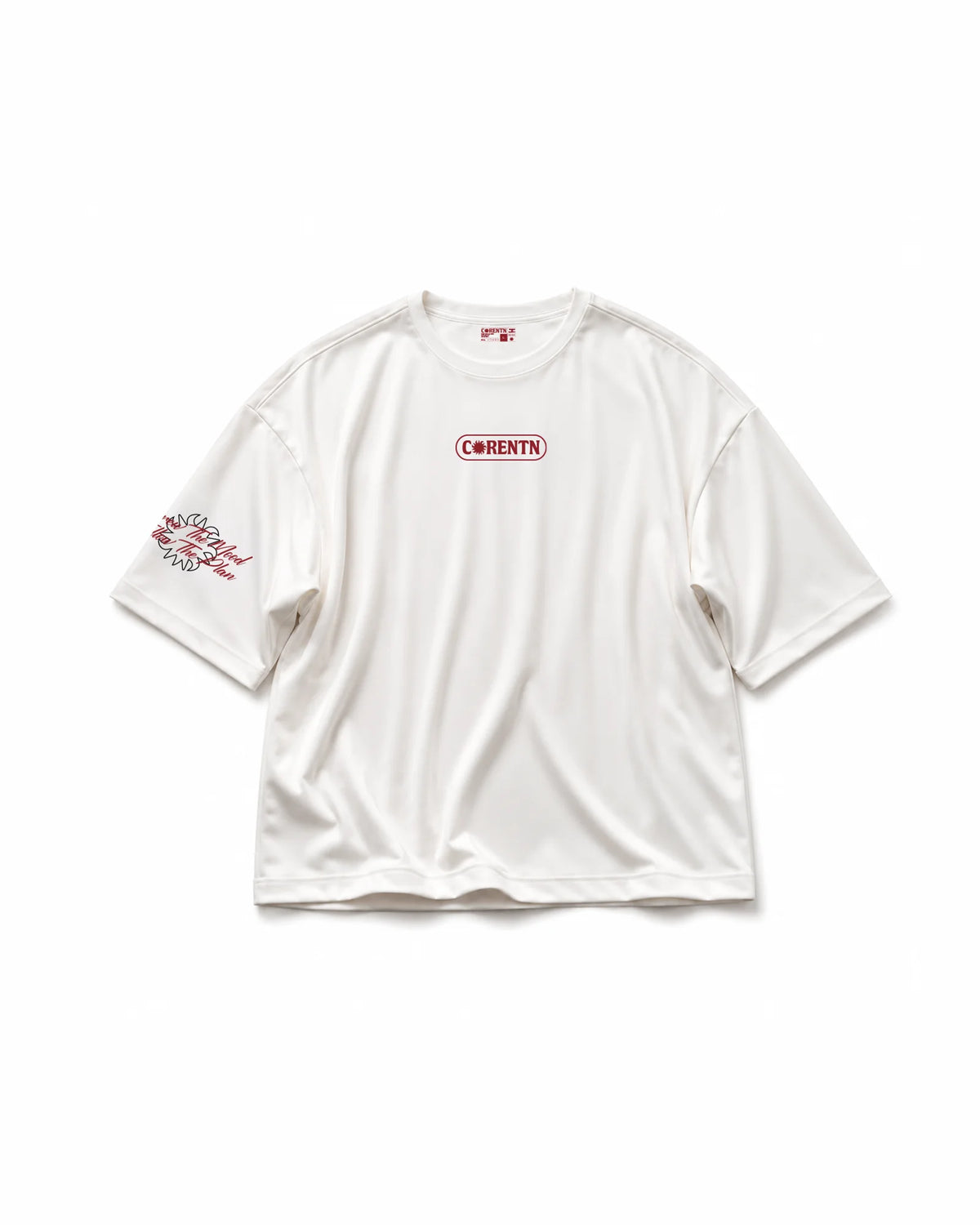 WHITE BOXY FORM TEE