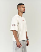 WHITE BOXY FORM TEE