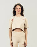 BEIGE CORE CROP TEE