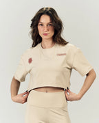BEIGE CORE CROP TEE