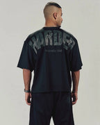 BLACK BOXY FORM TEE